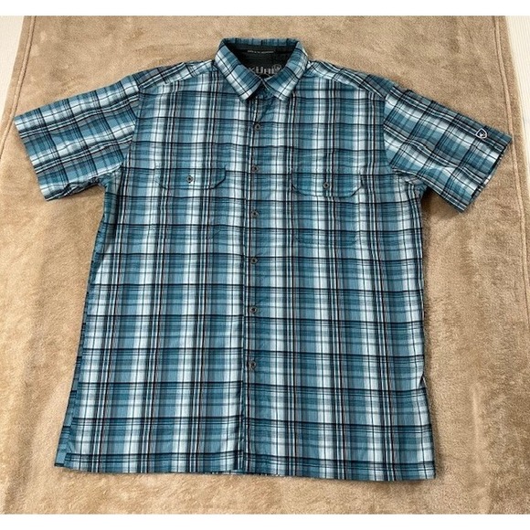Kuhl Blue Plaid Casual Button Down Shirt - Picture 1 of 10